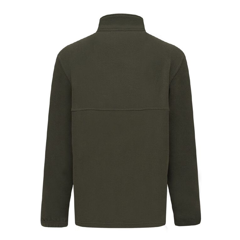 Back Country Men's Splice 1/4 Zip Fleece Sweater, Green Mid, hi-res