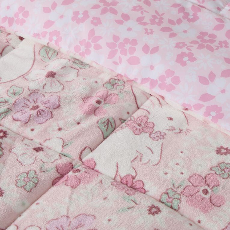 Living & Co Kids Bunny Comforter Set Pink King Single, , hi-res