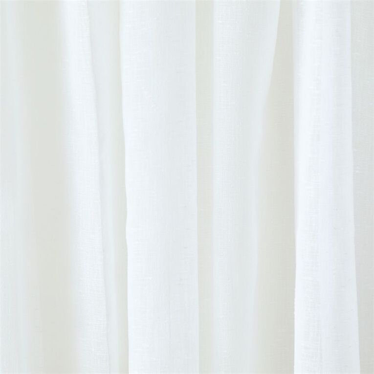 Living & Co Oslo Voile White 80-160cm Wide/213cm Drop, , hi-res
