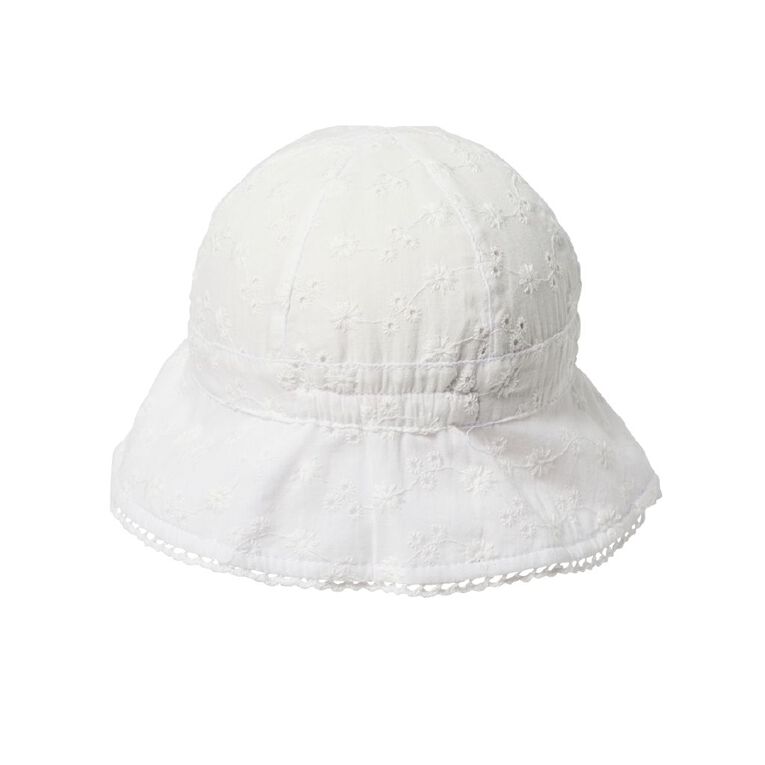 Young Original Infants' Frill Hat, White, hi-res