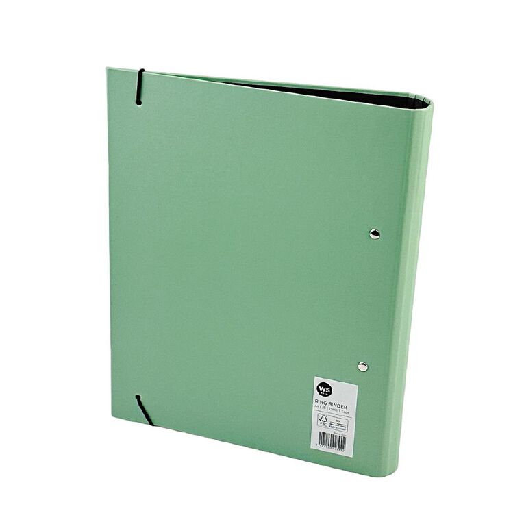 WS Ring Binder 25mm Round 2D Sage A4, , hi-res