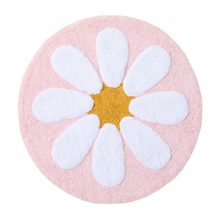 Living & Co Kids Flower Rug 90cm Multi-Coloured, , hi-res