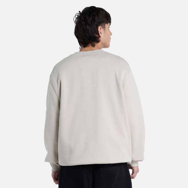 H&H Men's Plain Crew Sweatshirt, Brown Light, hi-res