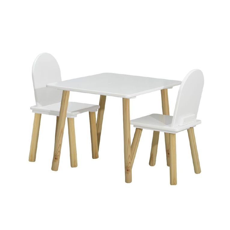 Living & Co Kids' Table & Chair Set White, , hi-res