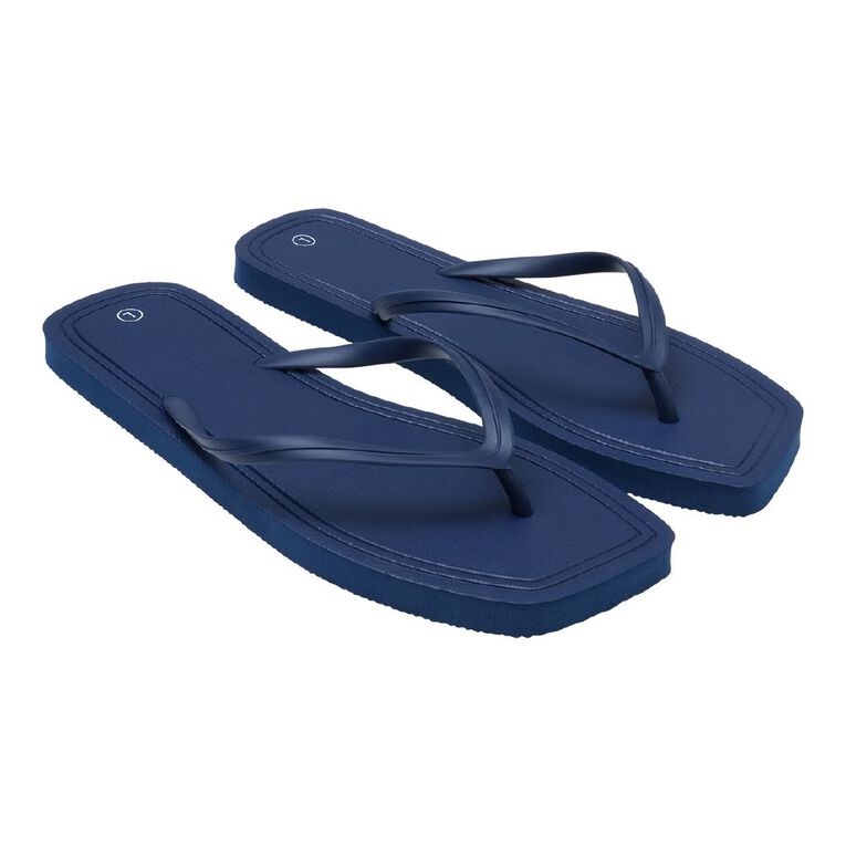 H&H Women's Square Toe Jandal, Navy, hi-res