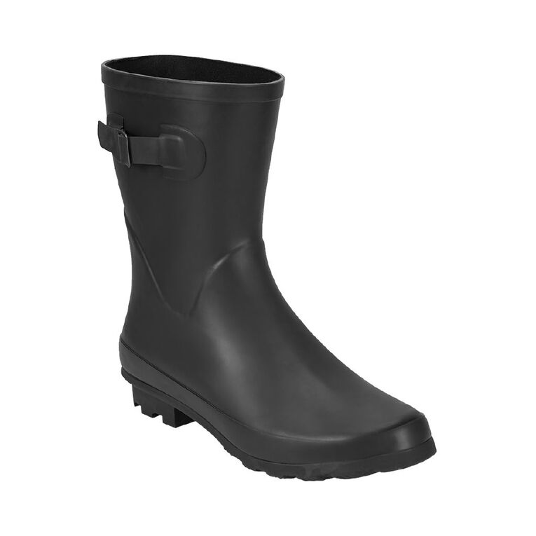 H&H Women's Classic 3/4 Length Gumboots, Black, hi-res