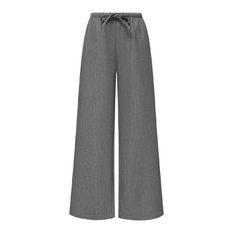 H&H Women's Drawstring Work Pants, Charcoal/Marle, hi-res