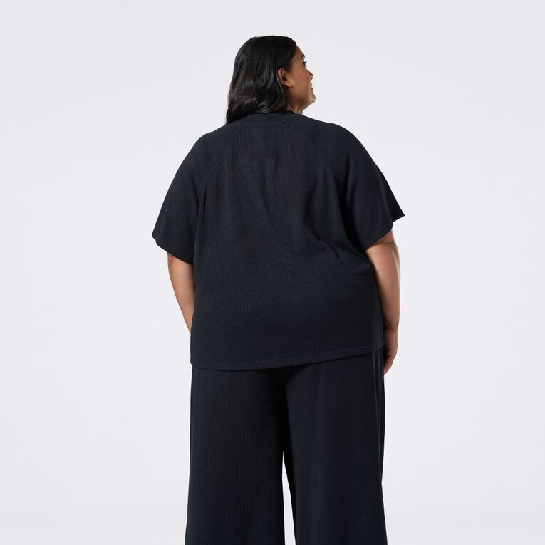 H&H Curve Women's Cosy Top, Black, hi-res
