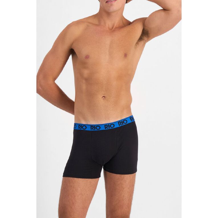 Rio Men's Hipster Trunks 3 Pack, Green/Black, hi-res