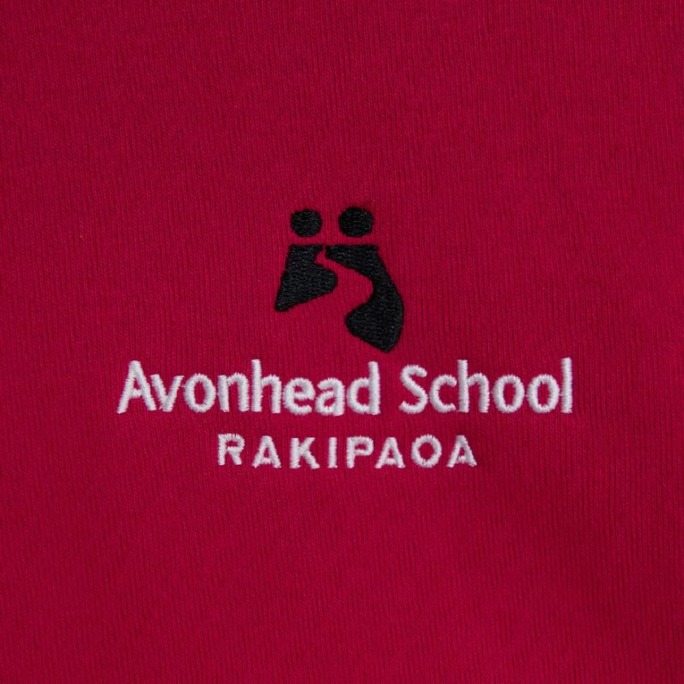 Schooltex Avonhead Crew Sweat With Embroidery, Red, hi-res