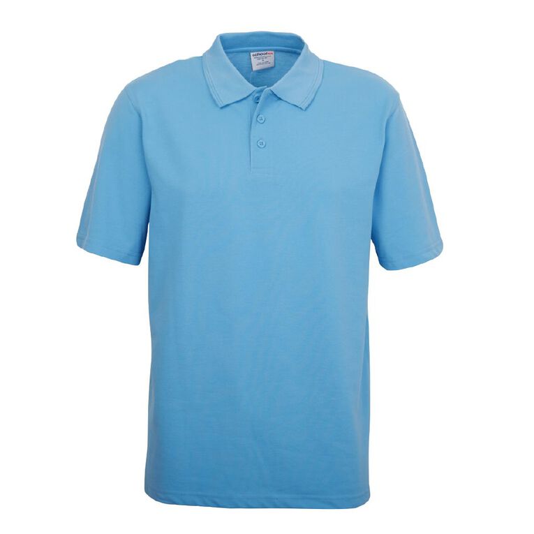 Schooltex Adults' Pique Polo, Sky Blue, hi-res