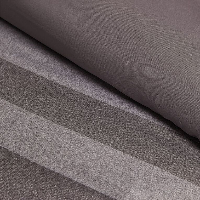 Living & Co Brushed Duvet Cover Set Charcoal Queen Charcoal The Warehouse