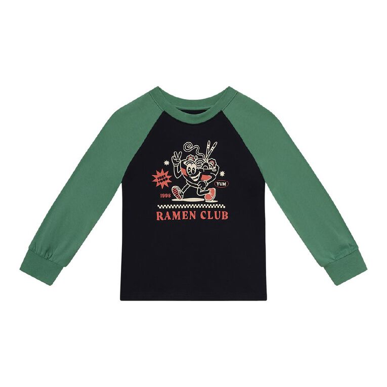 Young Original Long Sleeve Raglan Tee, Blue Dark, hi-res