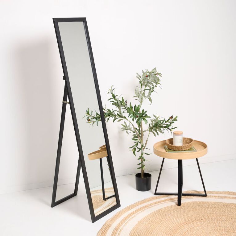 Living & Co Standing Mirror 155cm Black, , hi-res