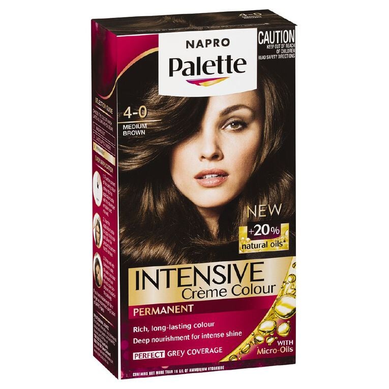 Napro Palette Hair Colour Medium Brown 4-0 Brown Mid, , hi-res