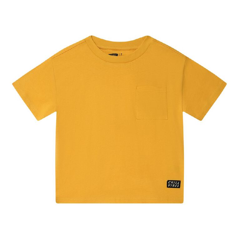 Young Original Short Sleeve Pocket Tee, Yellow Mid, hi-res