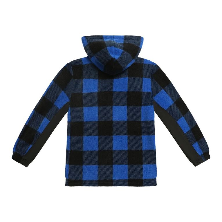 Back Country Kids' Fleece Sherpa Zip-Thru Hoodie, Blue, hi-res