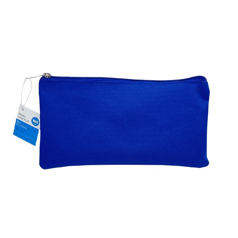 WS Colour Pop Flat Pencil Case Blue, , hi-res