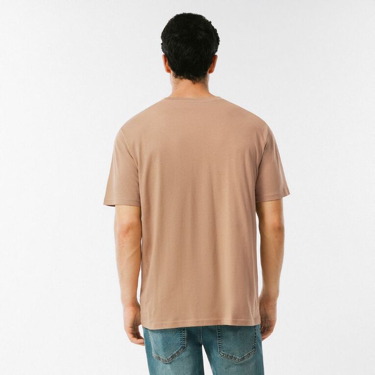 H&H Men's Regular Fit Crew Neck Tee, Brown Mid tannin, hi-res