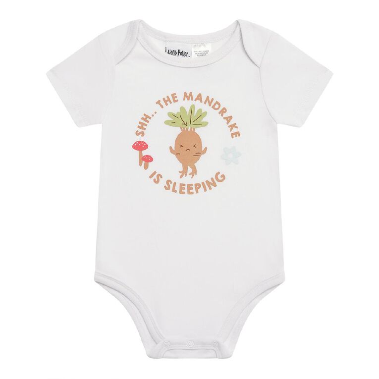Harry Potter Babies' Short Sleeve Printed Bodysuit 3 Pack, Brown Light, hi-res