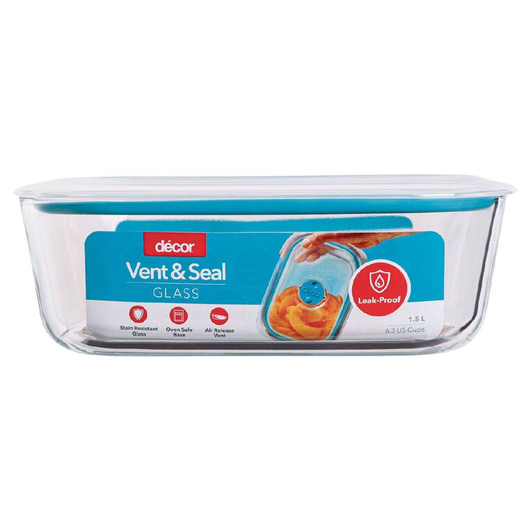 Decor Vent & Seal Glass Oblong Clear 1.5L, , hi-res