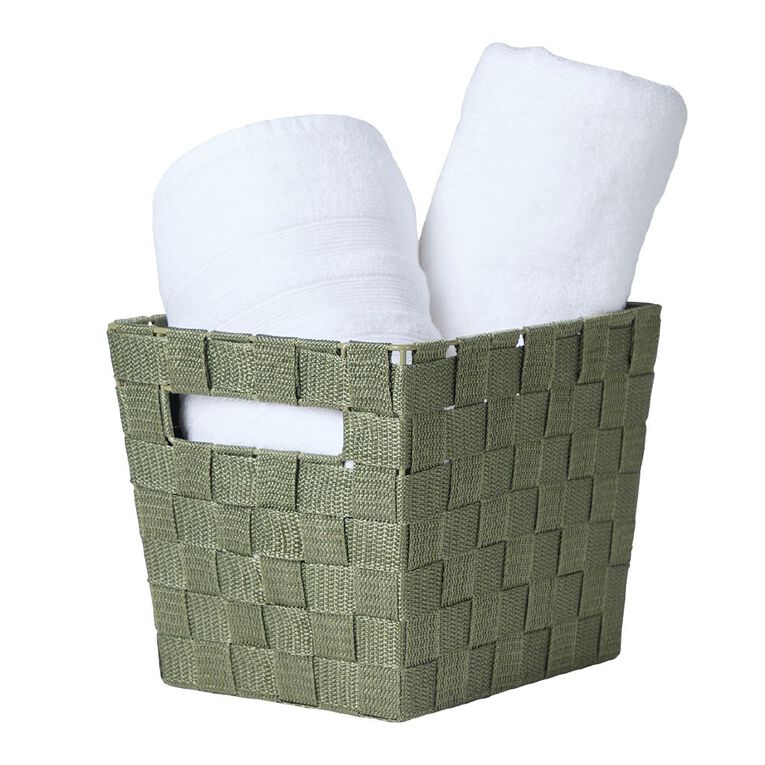 Living & Co Woven Basket Green Small, , hi-res