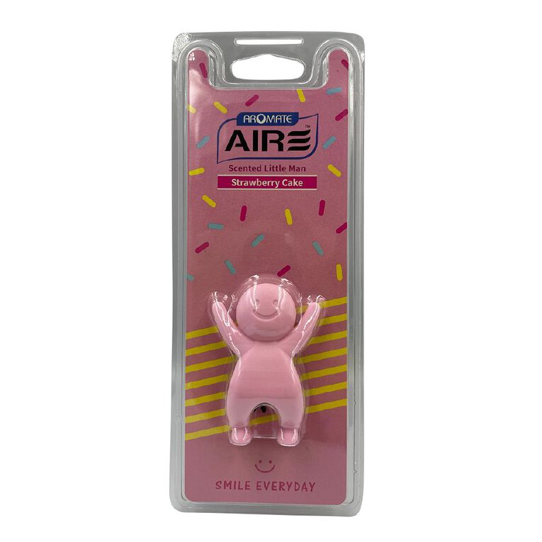 Aromate Air Strawberry Cake Scented Little Man Auto Air Freshener, , hi-res