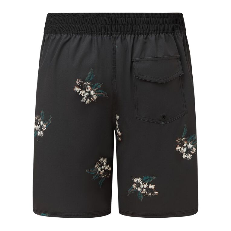 H&H Swim Men's Stretch Long Boardshorts, Grey Dark, hi-res