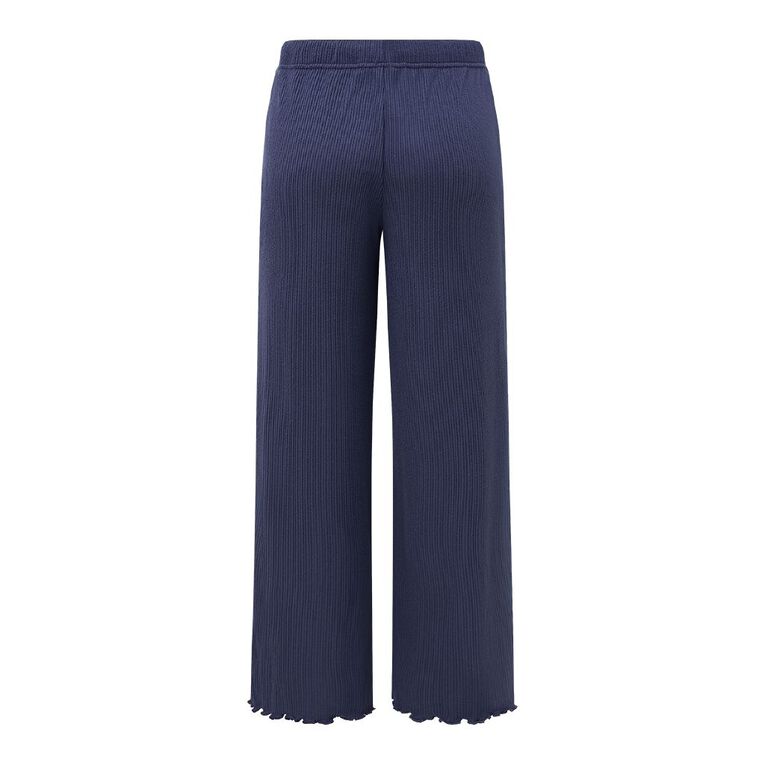 H&H Women's Soft Touch Wideleg Pyjama Pants, Blue Dark, hi-res