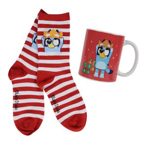 Bluey Novelty Mug and Socks Red