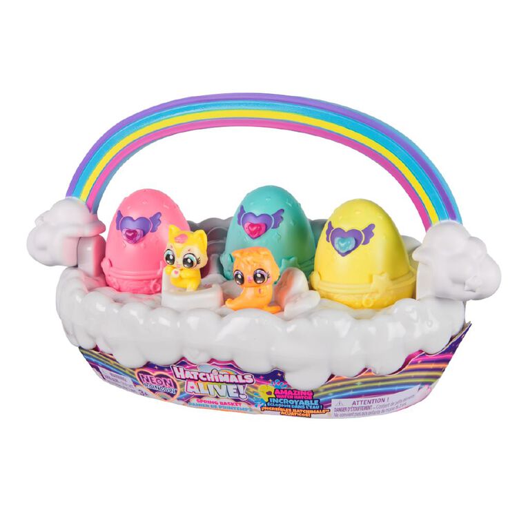 Hatchimals Alive Neon Rainbow Basket, , hi-res
