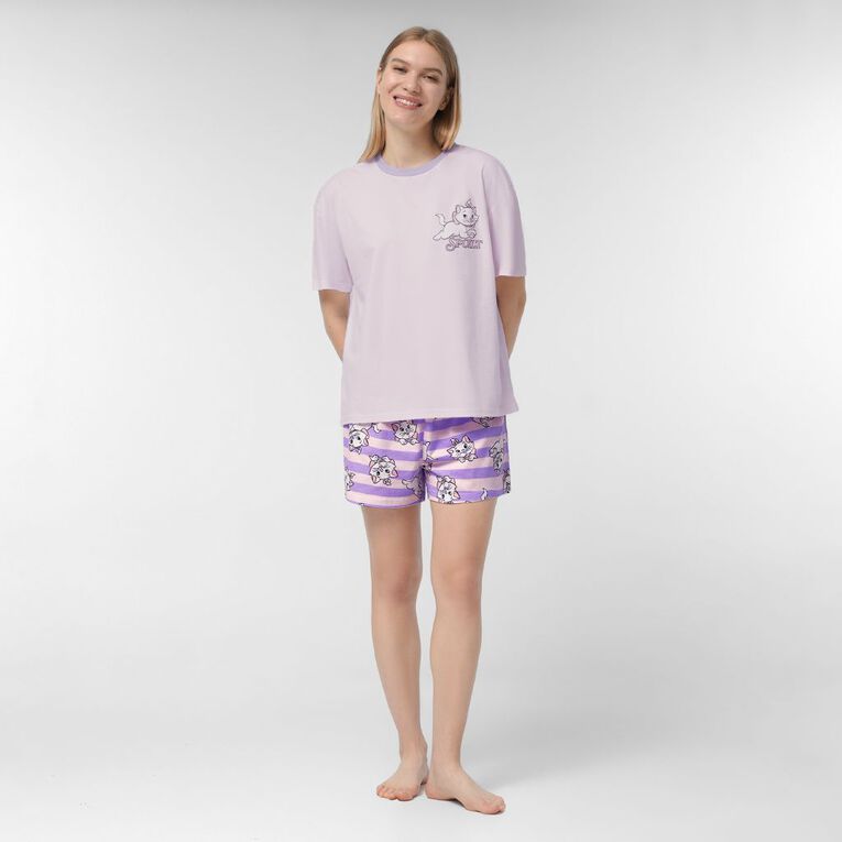 Disney Aristocats Boxy Tee and Short Pyjama Set, Pink Light, hi-res