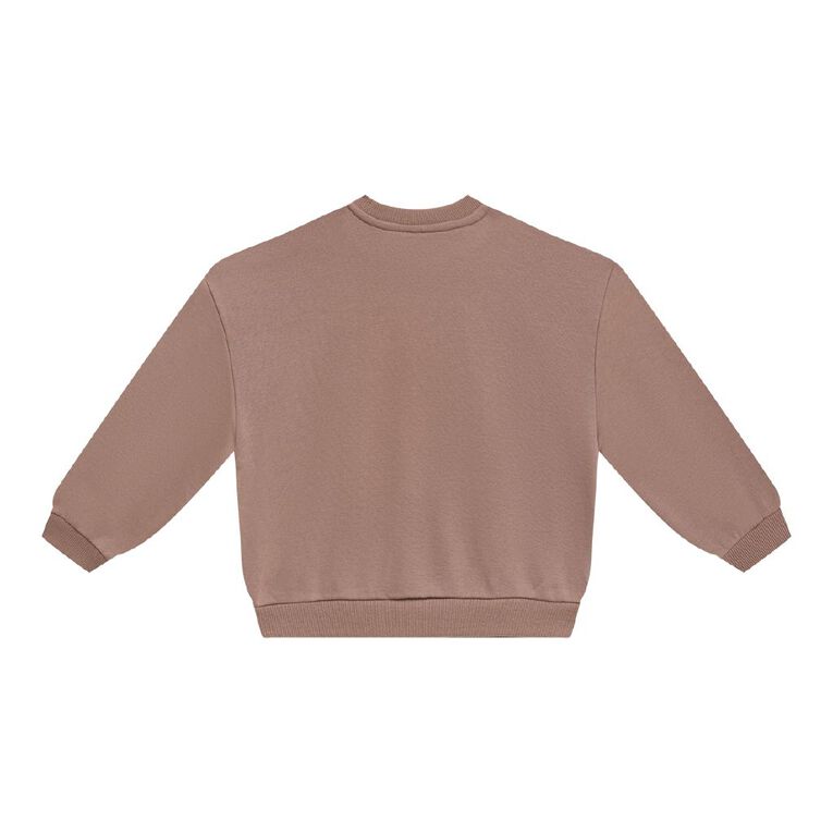 Young Original Puff Print Crew Sweatshirt, Brown Light, hi-res