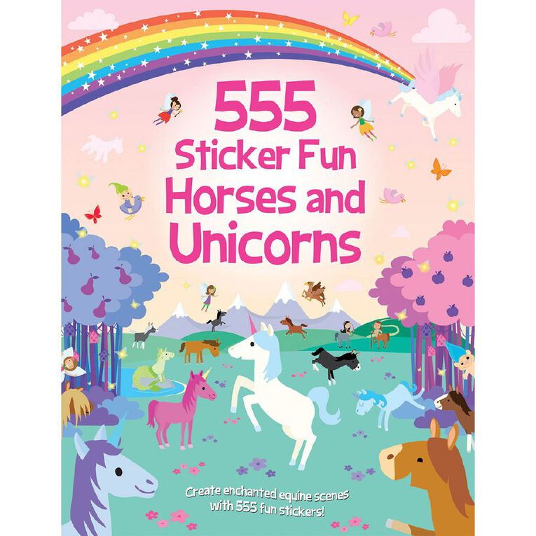 555 Sticker Fun: Horses & Unicorns by Oakley Graham, , hi-res
