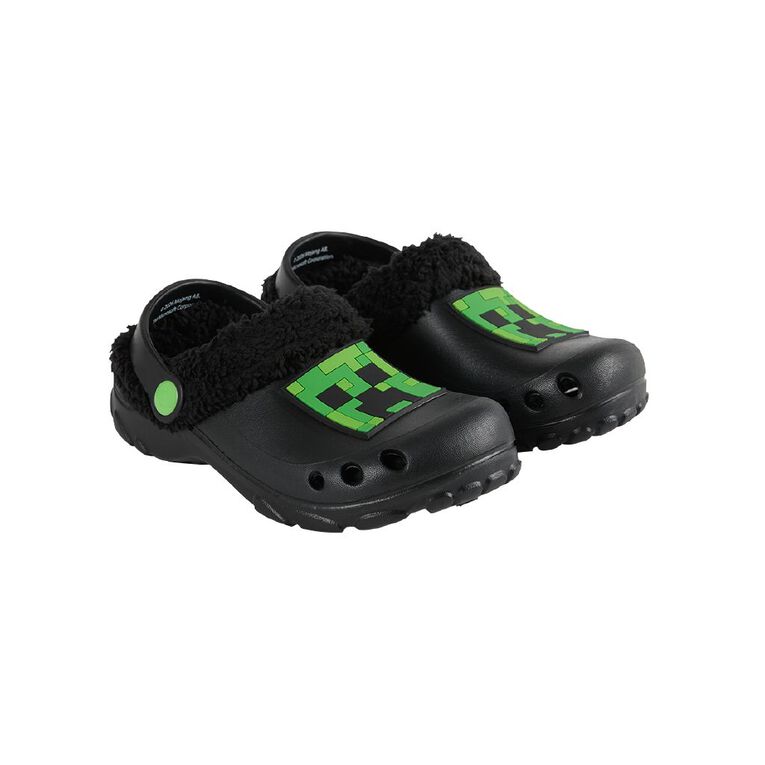 Minecraft Senior Kids' Lined Frog Clog Shoes, Black, hi-res