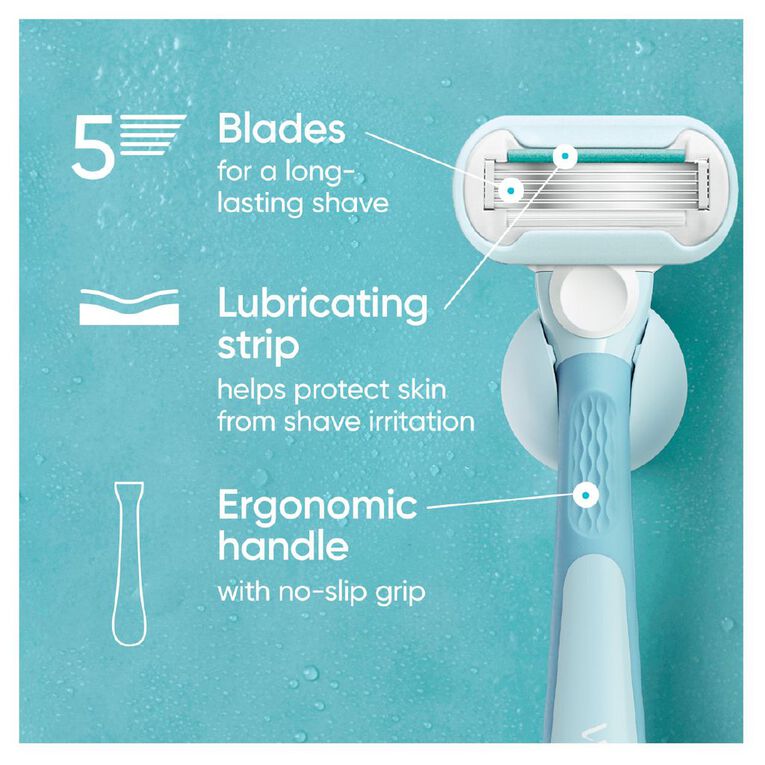 Gillette Venus Deluxe Smooth Sensitive Razor Blade 4 Pack, , hi-res
