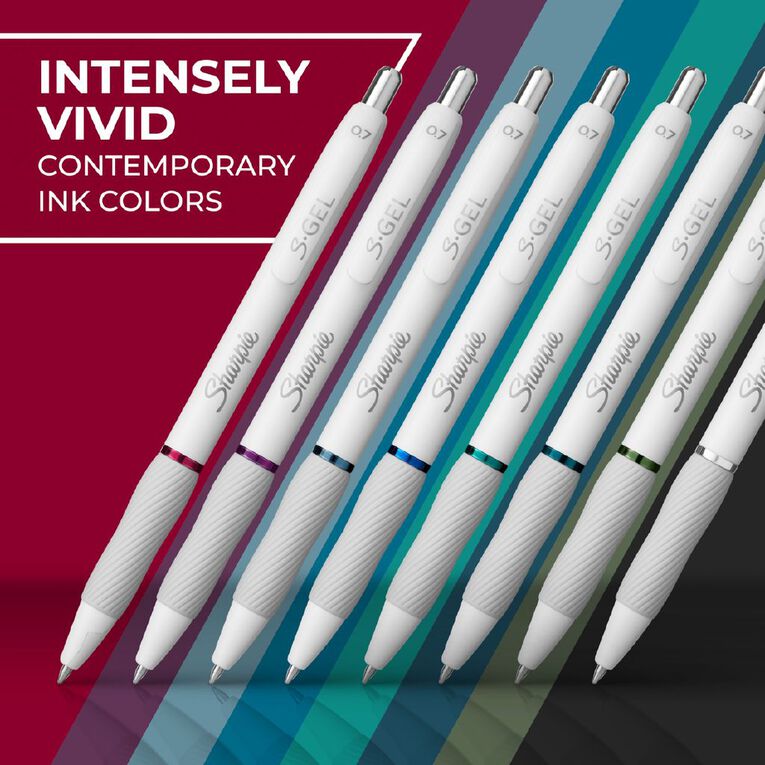 Sharpie S-Gel White 0.7mm Fashion 8 Pack, , hi-res