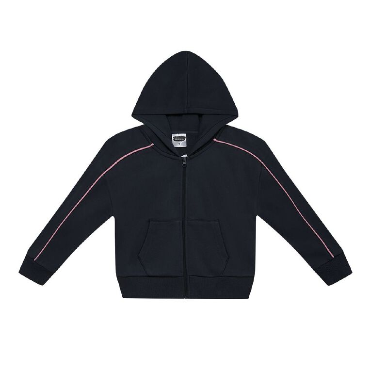Young Original Piping Zip Hoodie, Grey Dark, hi-res