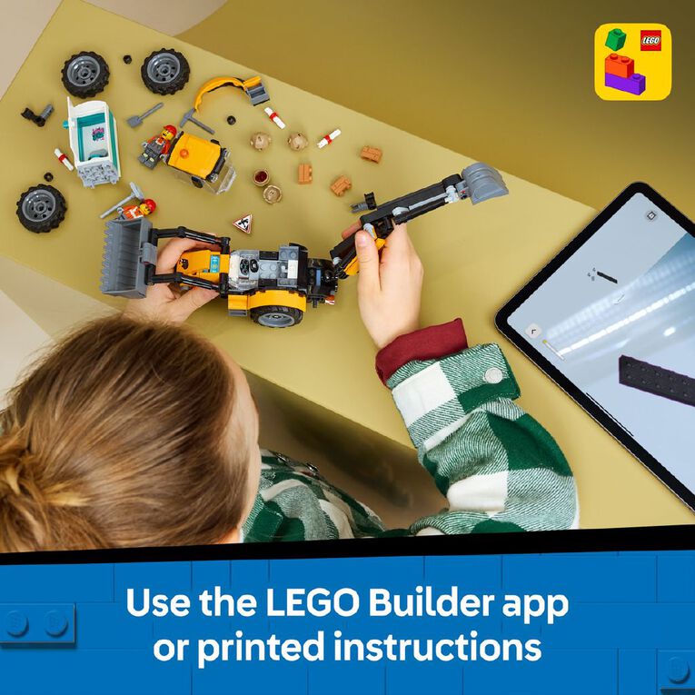 LEGO CITY Yellow Backhoe Loader 60480, , hi-res
