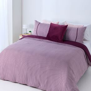 Living & Co Duvet Cover Set Ric Rac Pink