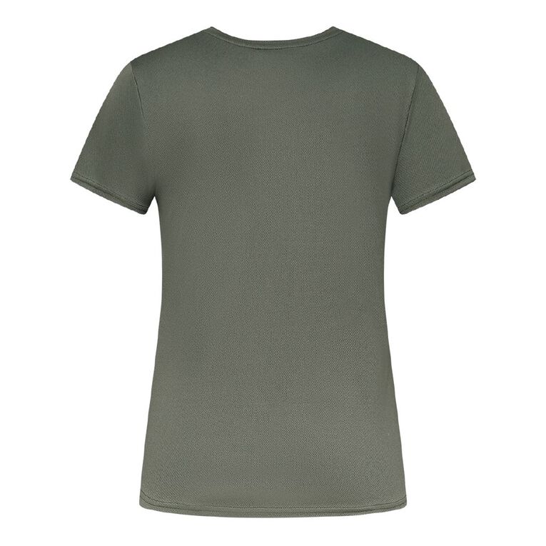 Active Intent Women's Active Mesh Crew Tee, Green Mid, hi-res