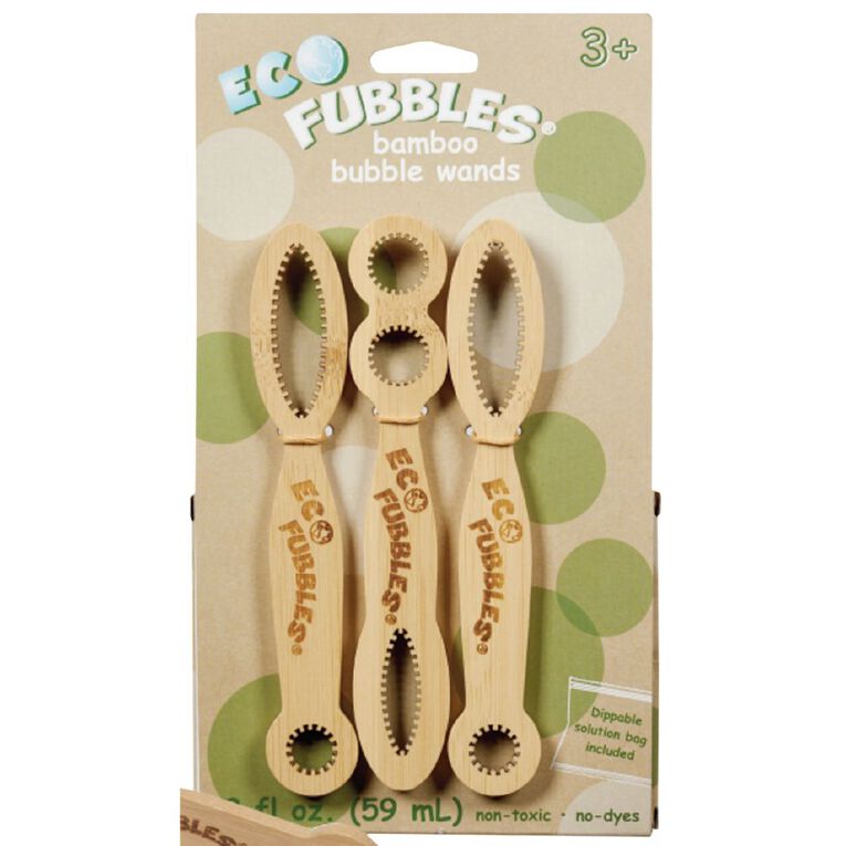 Fubbles Bamboo Bubble Wand 3 Pack Assorted, , hi-res