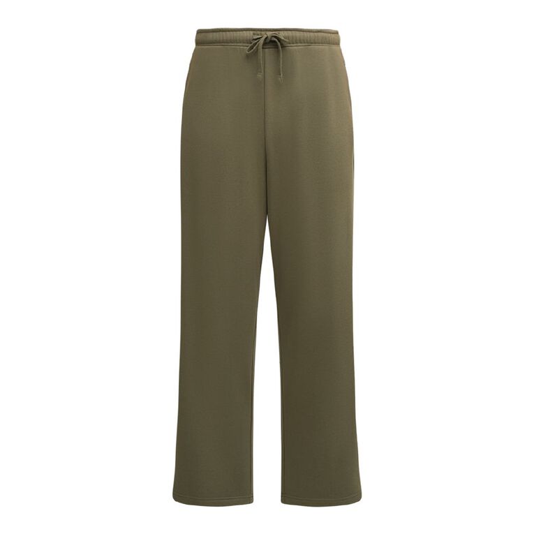 H&H Men's Straight Leg Fleece Pants, Green Mid, hi-res