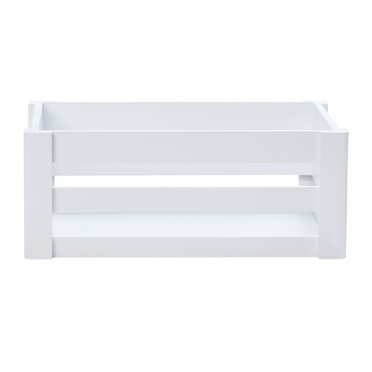 Living & Co Wooden Crate Large White, , hi-res