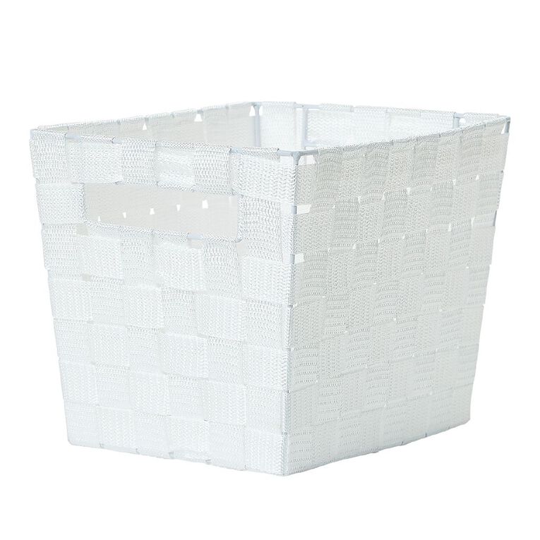 Living & Co Woven Basket White Small, , hi-res