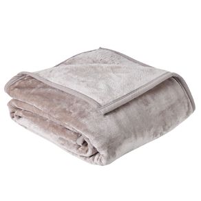 Living & Co 400gsm Mink Feel Blanket Natural Queen