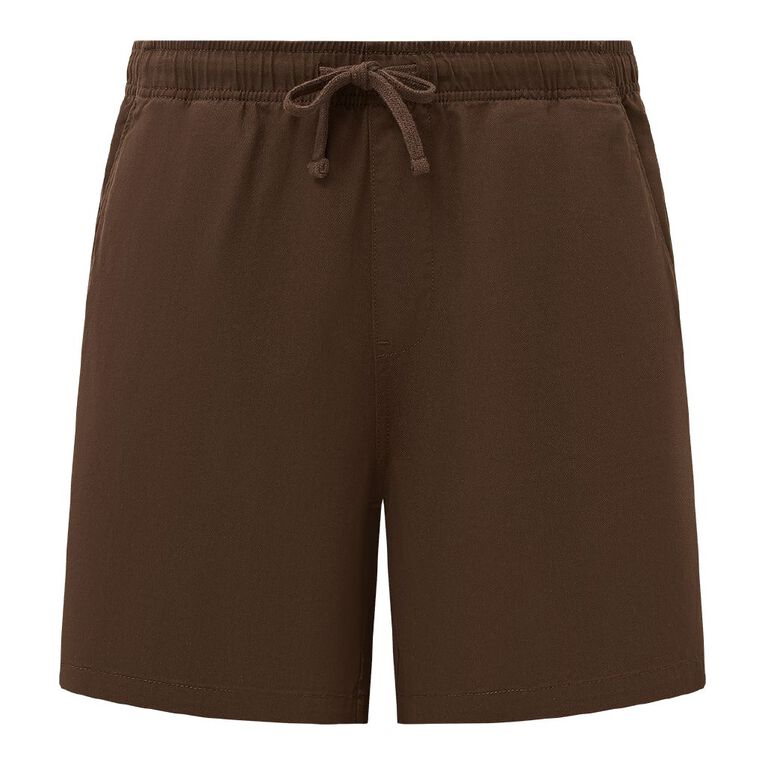 H&H Men's Woven Shorts, Brown Dark, hi-res