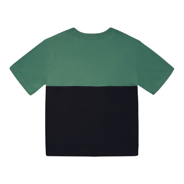 Young Original Short Sleeve Panel Tee, Blue Dark, hi-res