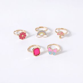 Young Original Kids' Rainbow Ring Set