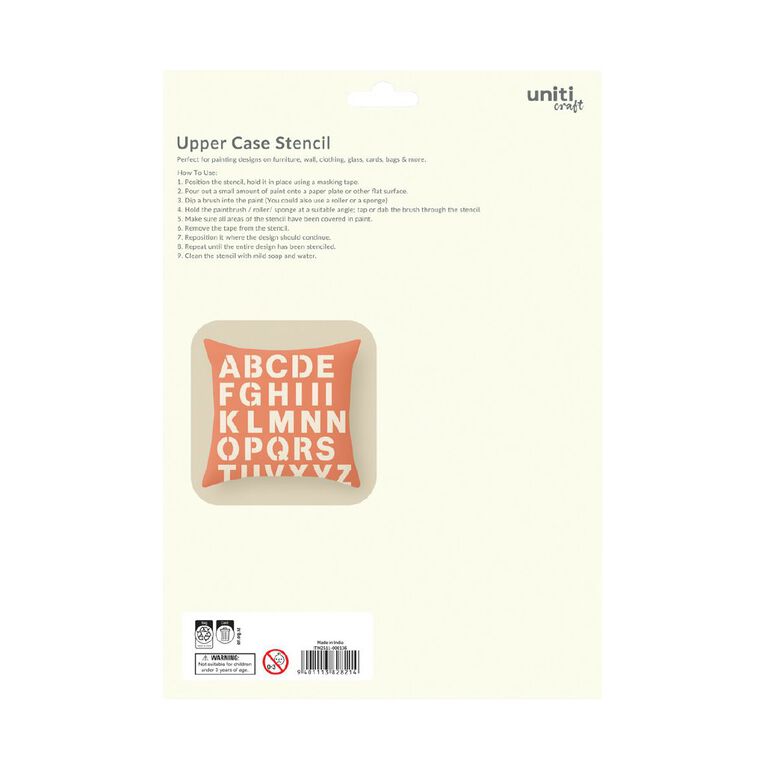 Uniti Urban Window Alpha Upper Case Stencil, , hi-res